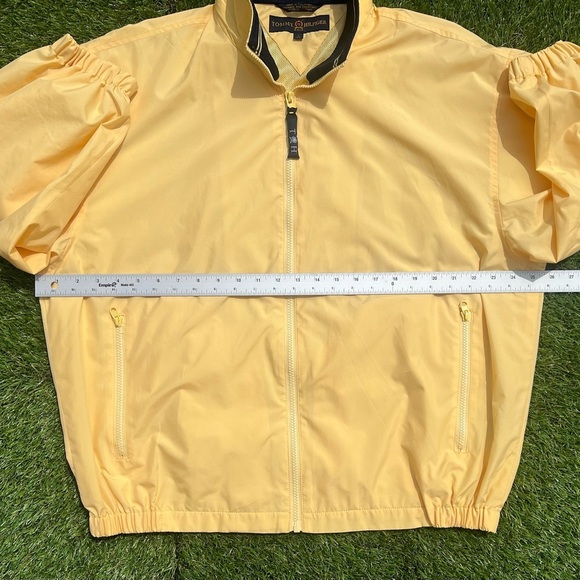 Tommy Hilfiger Golf, Yellow Windbreaker Lightweight Athletic Jacket, Size L - Picture 9 of 9